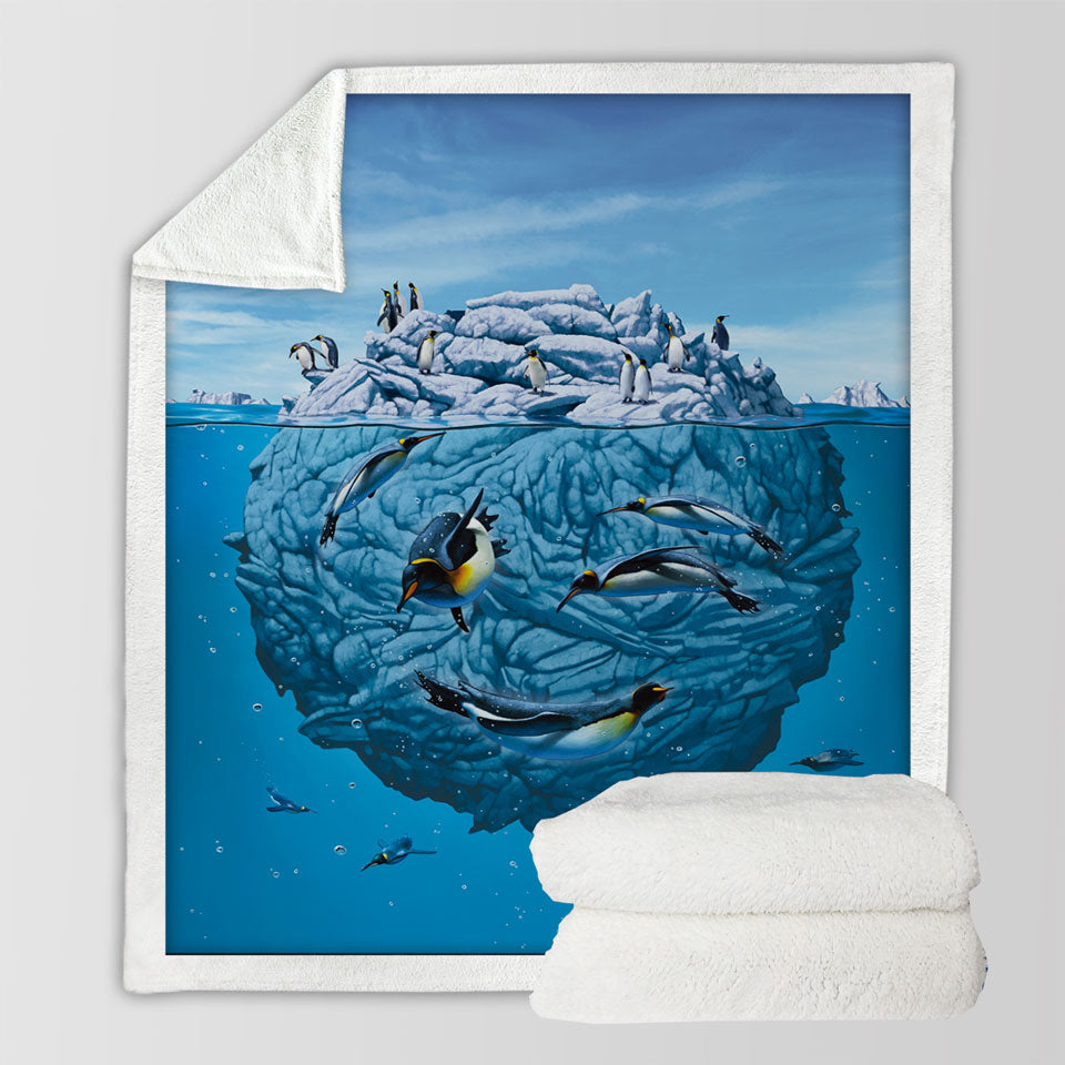 products/Animals-Art-Colony-of-Penguins-Sherpa-Blanket