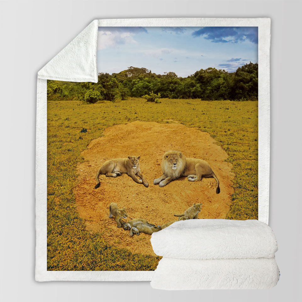 products/Animals-Art-Smiley-Face-Lions-Fleece-Blanket