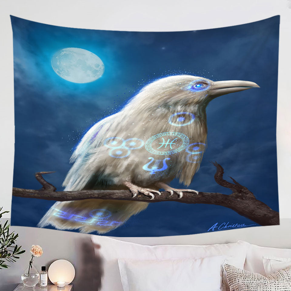 Apollos-Cool-White-Crow-Tapestry-Wall-Hanging