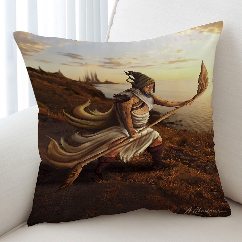 Arcturios Fantasy Art Warrior Cool Cushion