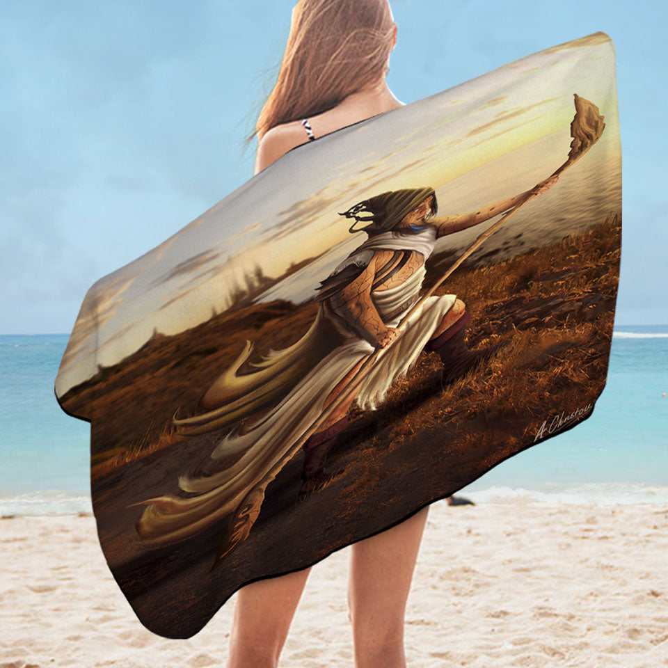 Arcturios Fantasy Art Warrior Microfibre Beach Towels