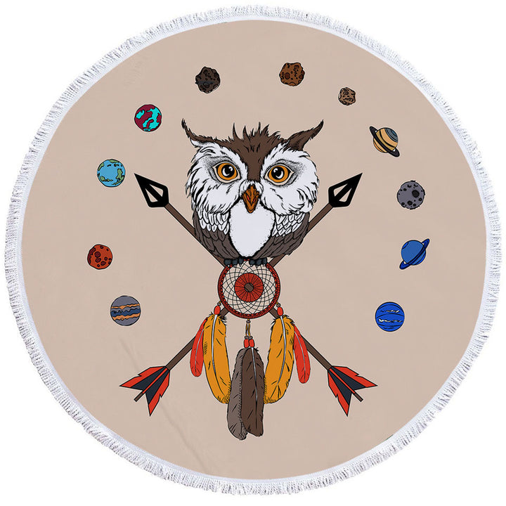 Arrows Dream Catcher and Owl Beach Towels On Sale