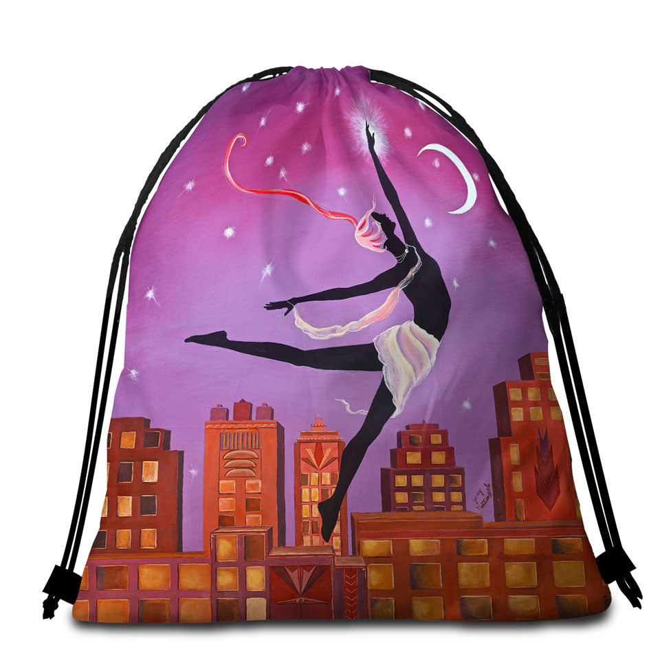 Cute Beach Bags and Towels Foal Horse with Roses and Birds