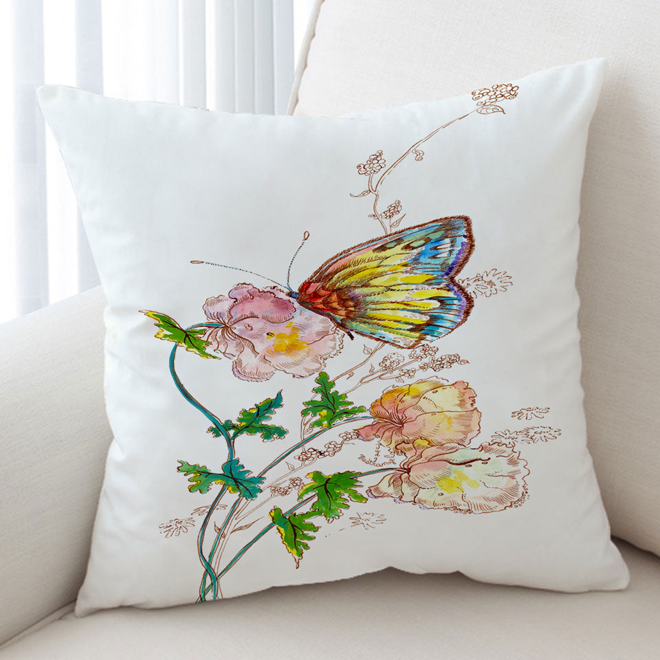 Art Drawing Butterfly Cushions