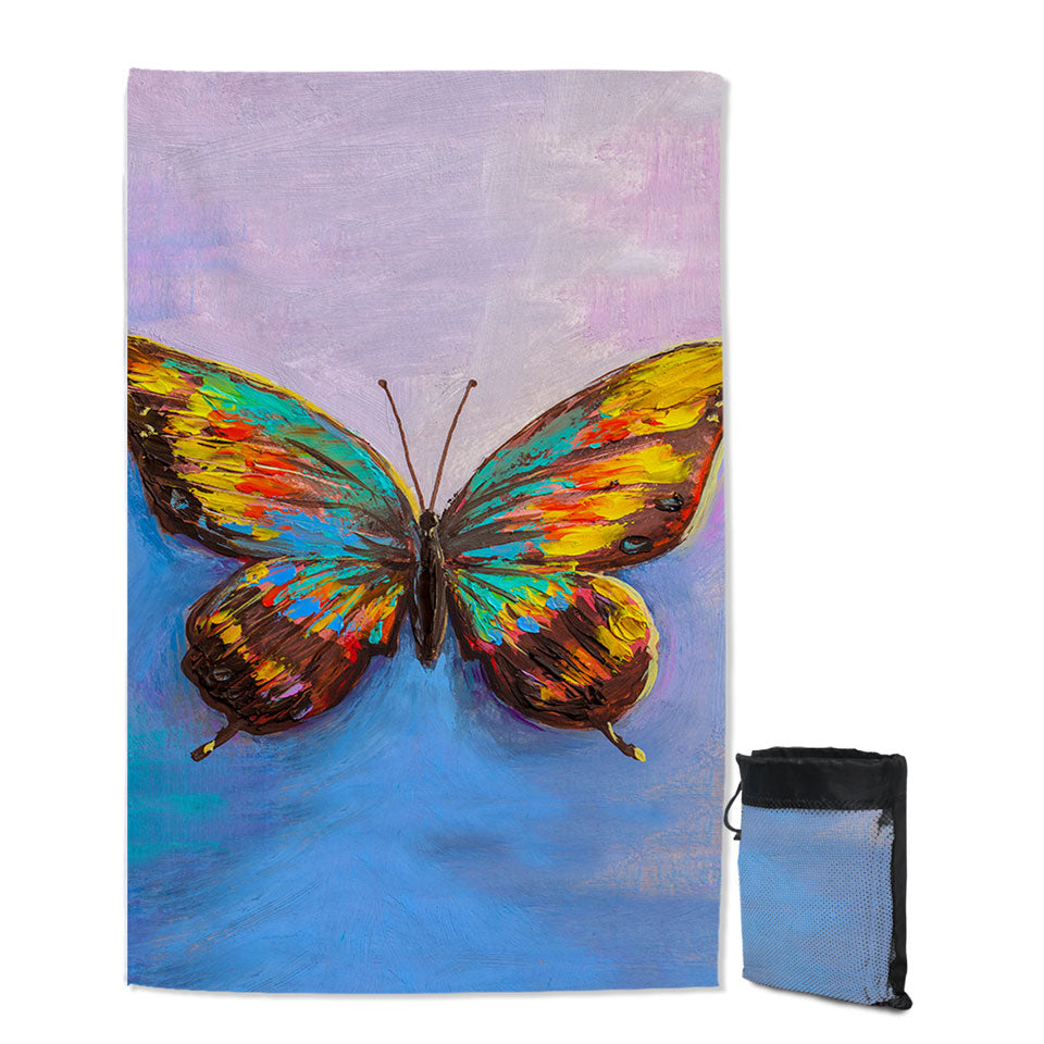 Art Painted Butterfly Quick Dry Beach Towel