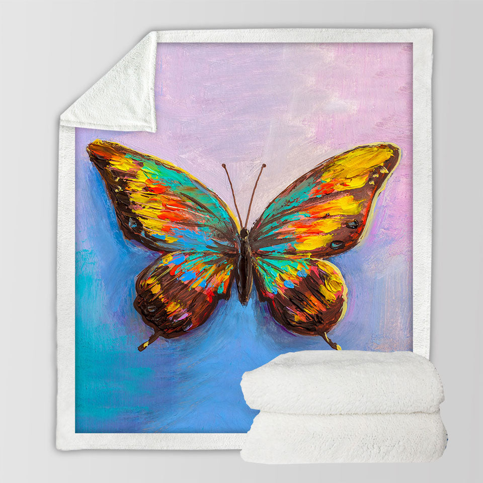 Art Painted Butterfly Throws