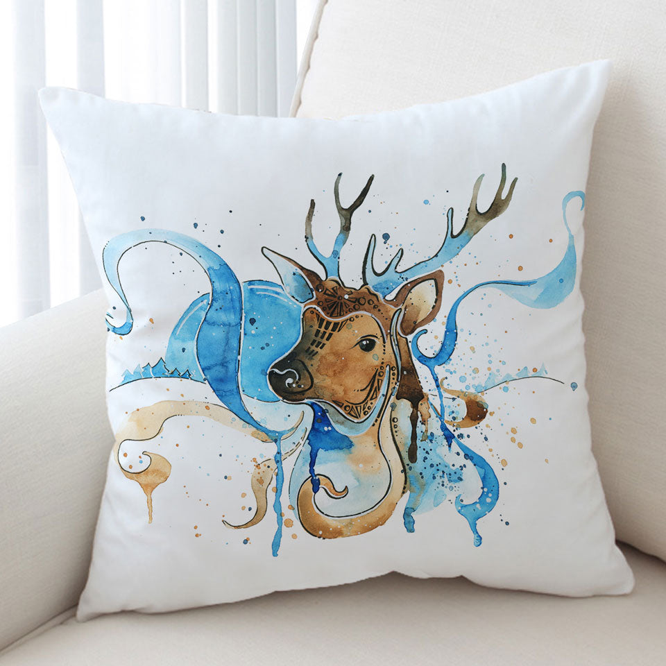 Art Painted Deer Cushion Cover