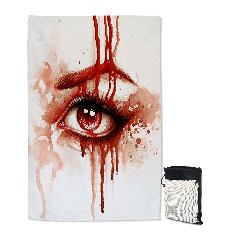 Art Painting Bloody Swims Towel Eye Red Tears