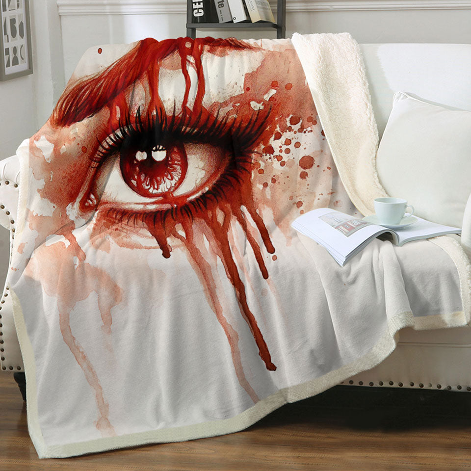 products/Art-Painting-Bloody-Throw-Blanket-Eye-Red-Tears