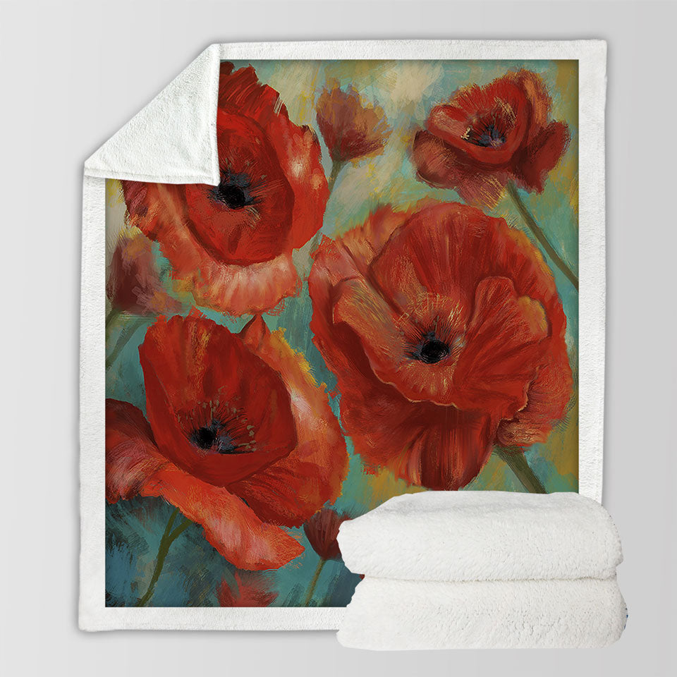products/Art-Painting-Bold-Red-Poppies-Decorative-Throws