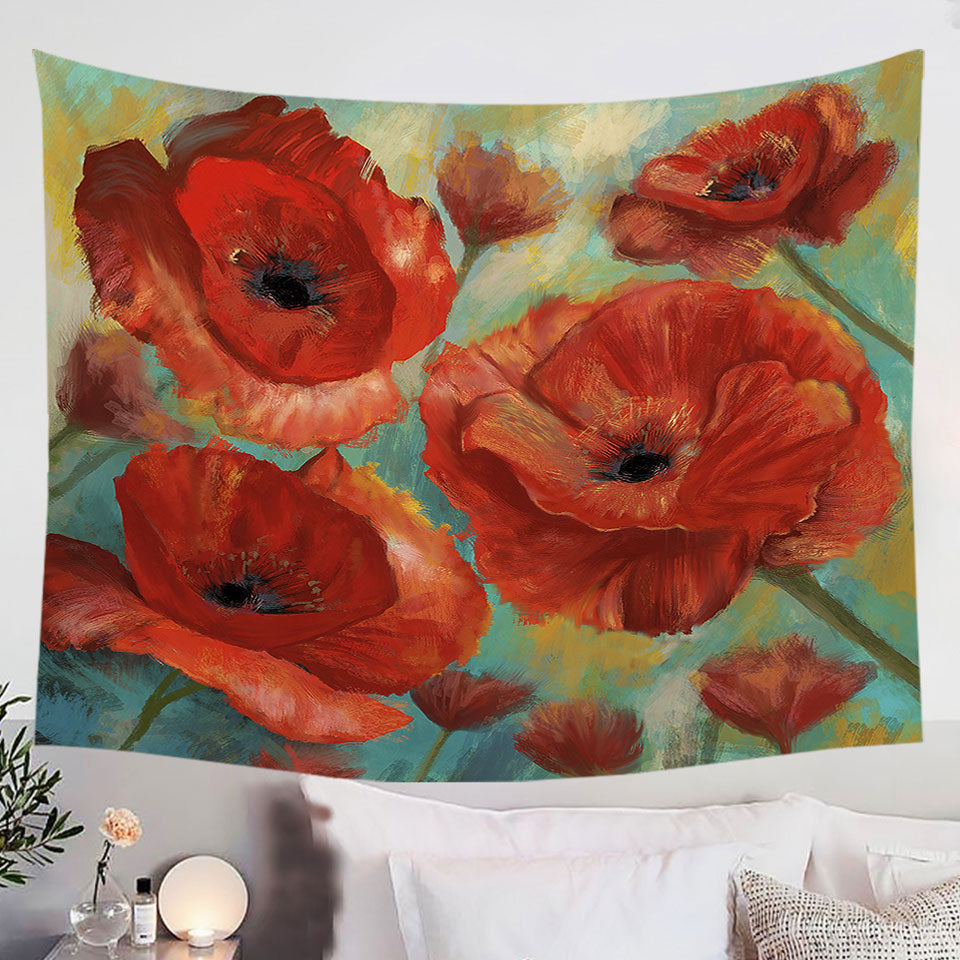 Art-Painting-Bold-Red-Poppies-Tapestry