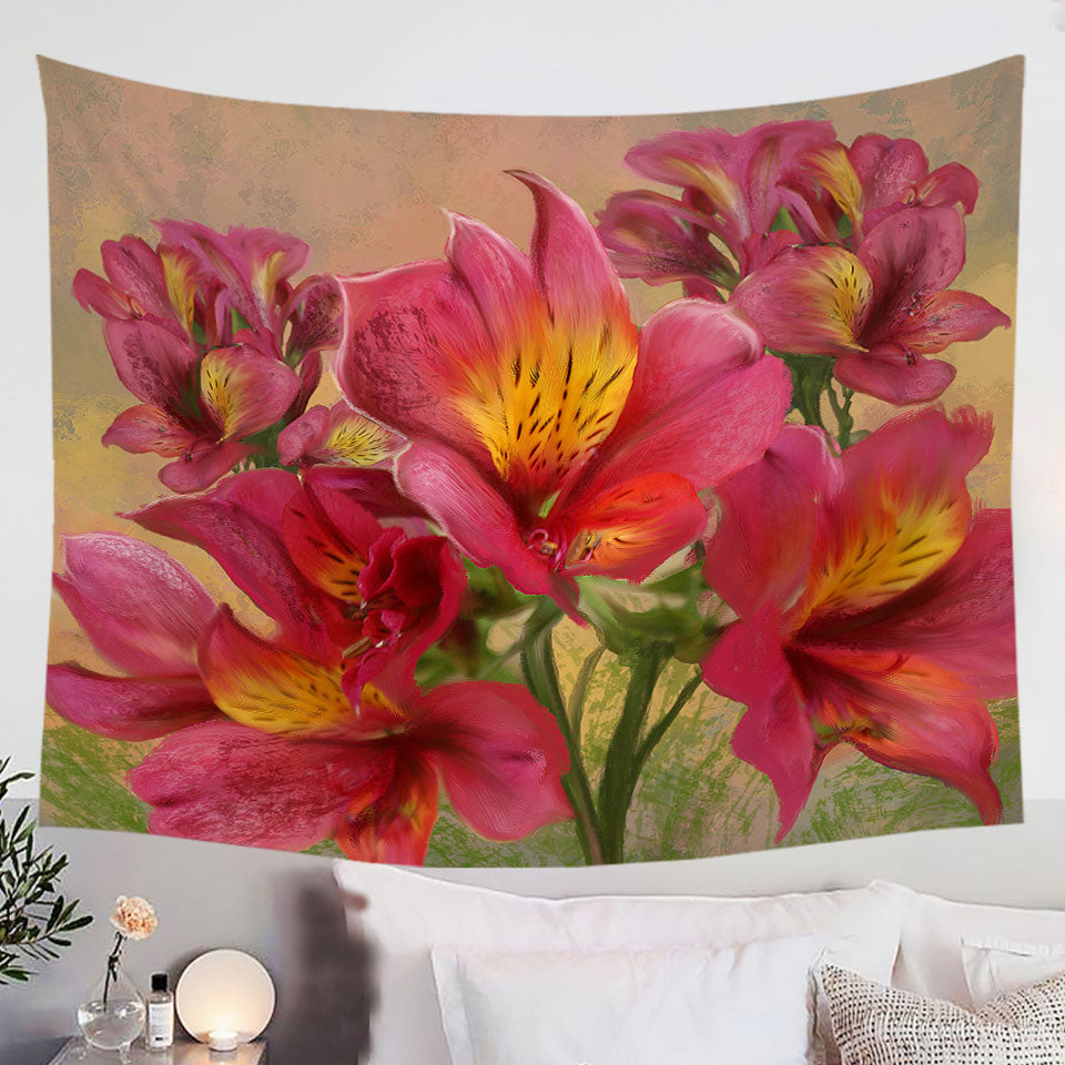 Art-Painting-Bright-Orchids-Flowers-Tapestry-for-Women
