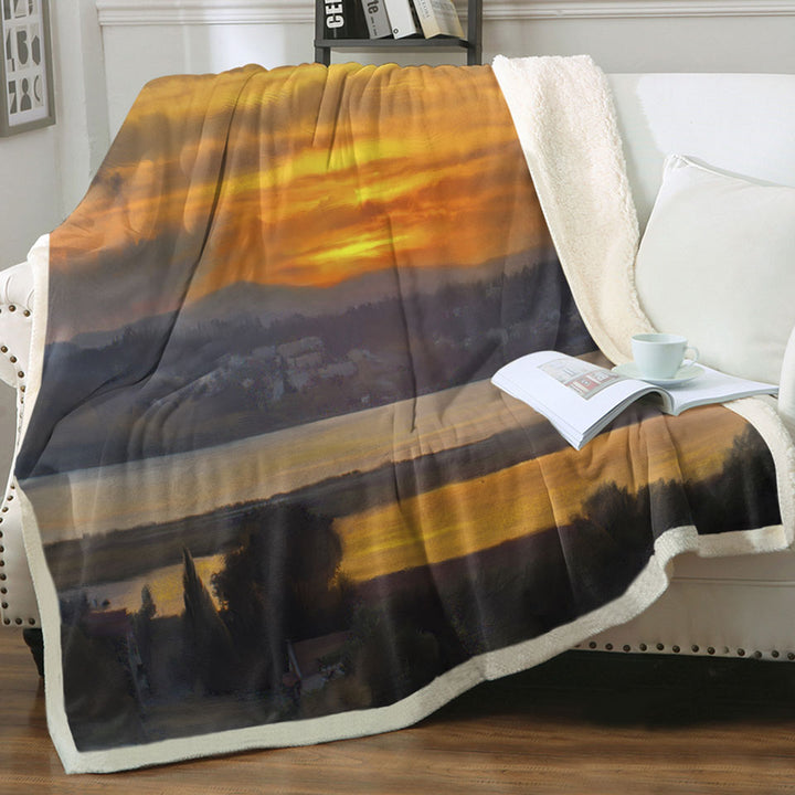 products/Art-Painting-Corfu-Sunset-Throw-Blanket