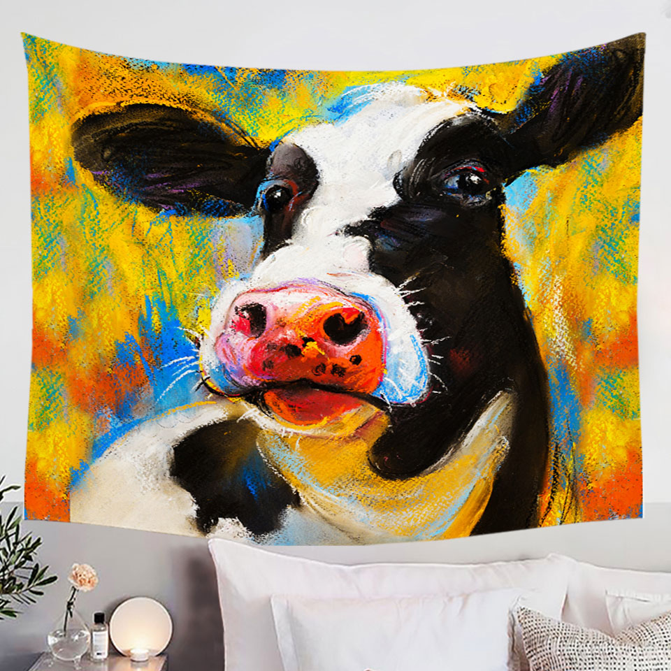 Art Painting Cow Tapestry