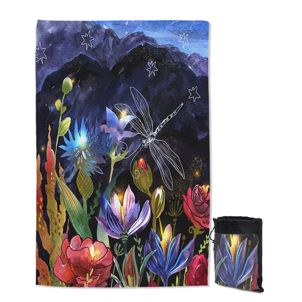 Art Painting Floral Thin Beach Towels