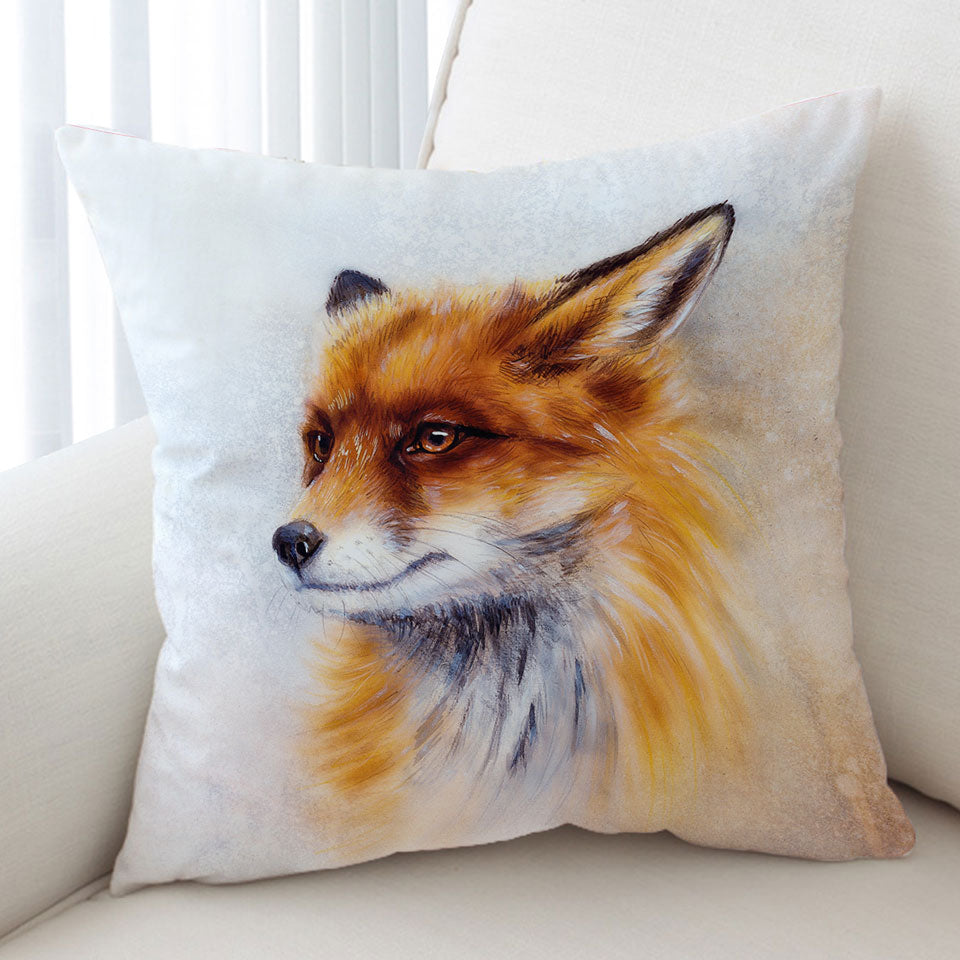 Art Painting Fox Cushion