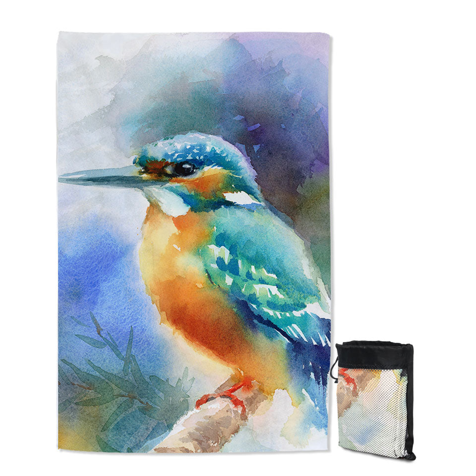 Art Painting Hummingbird Lightweight Beach Towel