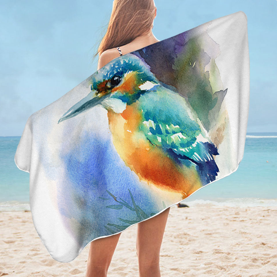 Art Painting Hummingbird Pool Towels
