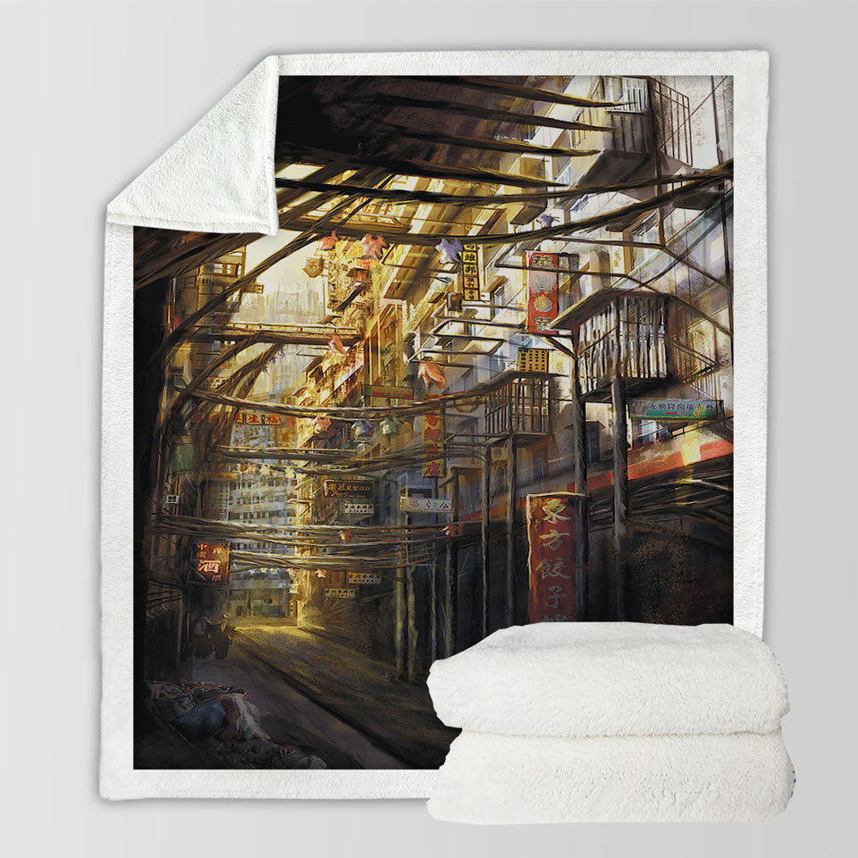 products/Art-Painting-Kowloon-City-Sherpa-Blanket