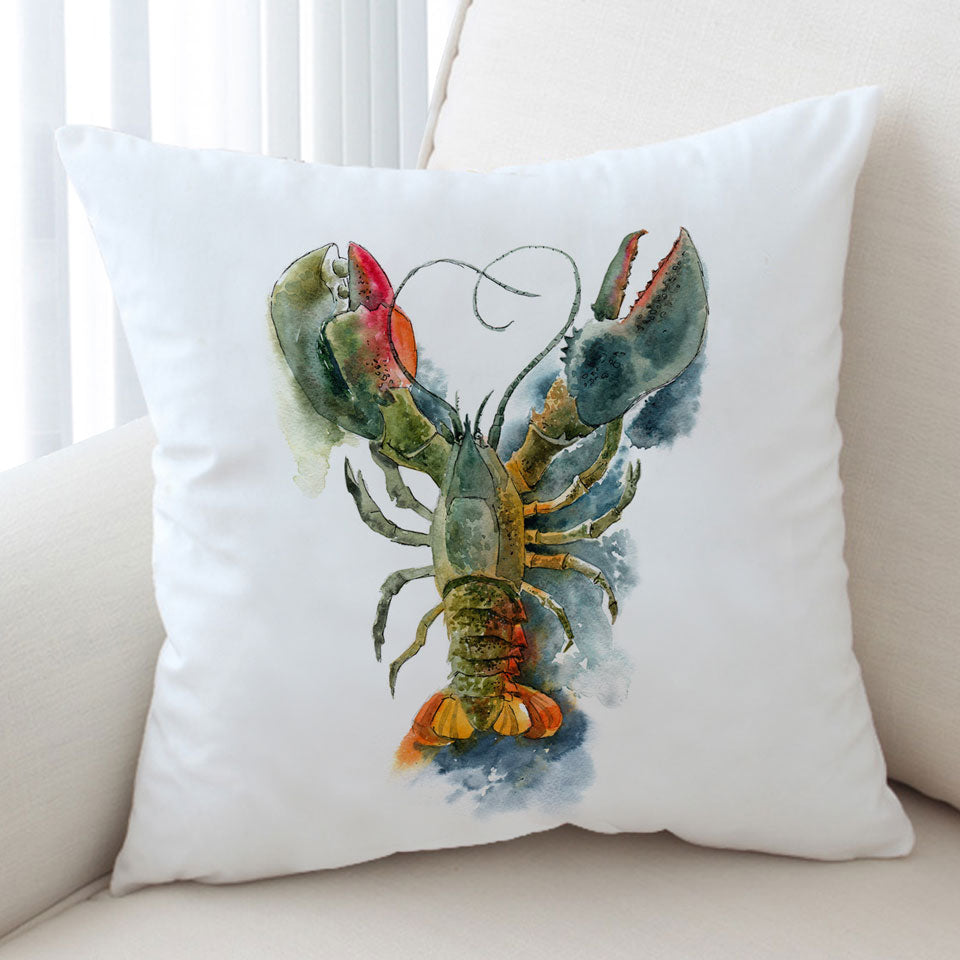 Art Painting Lobster Cushion