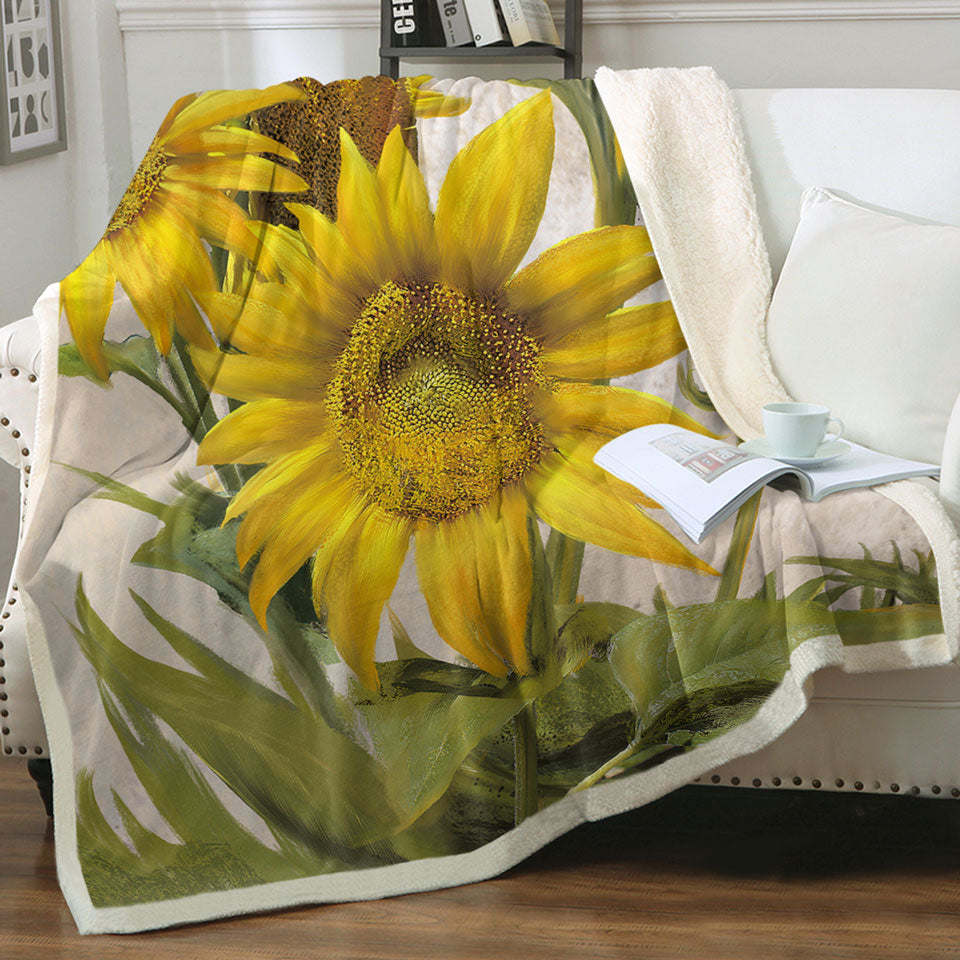 products/Art-Painting-Sunflowers-Floral-Blankets