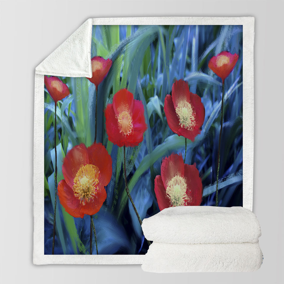 products/Art-Painting-Unique-Throws-Bright-Poppies-Flowers