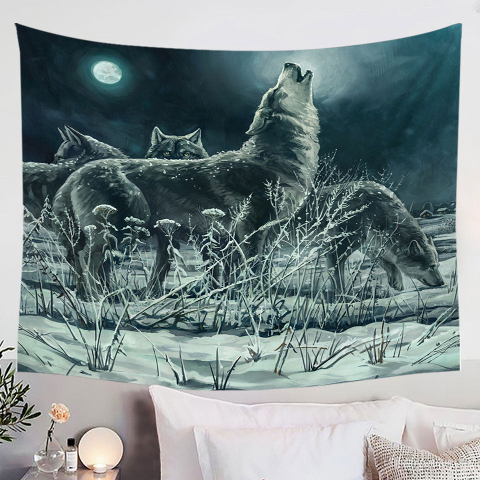 Skiing and Snowboarding Tapestry