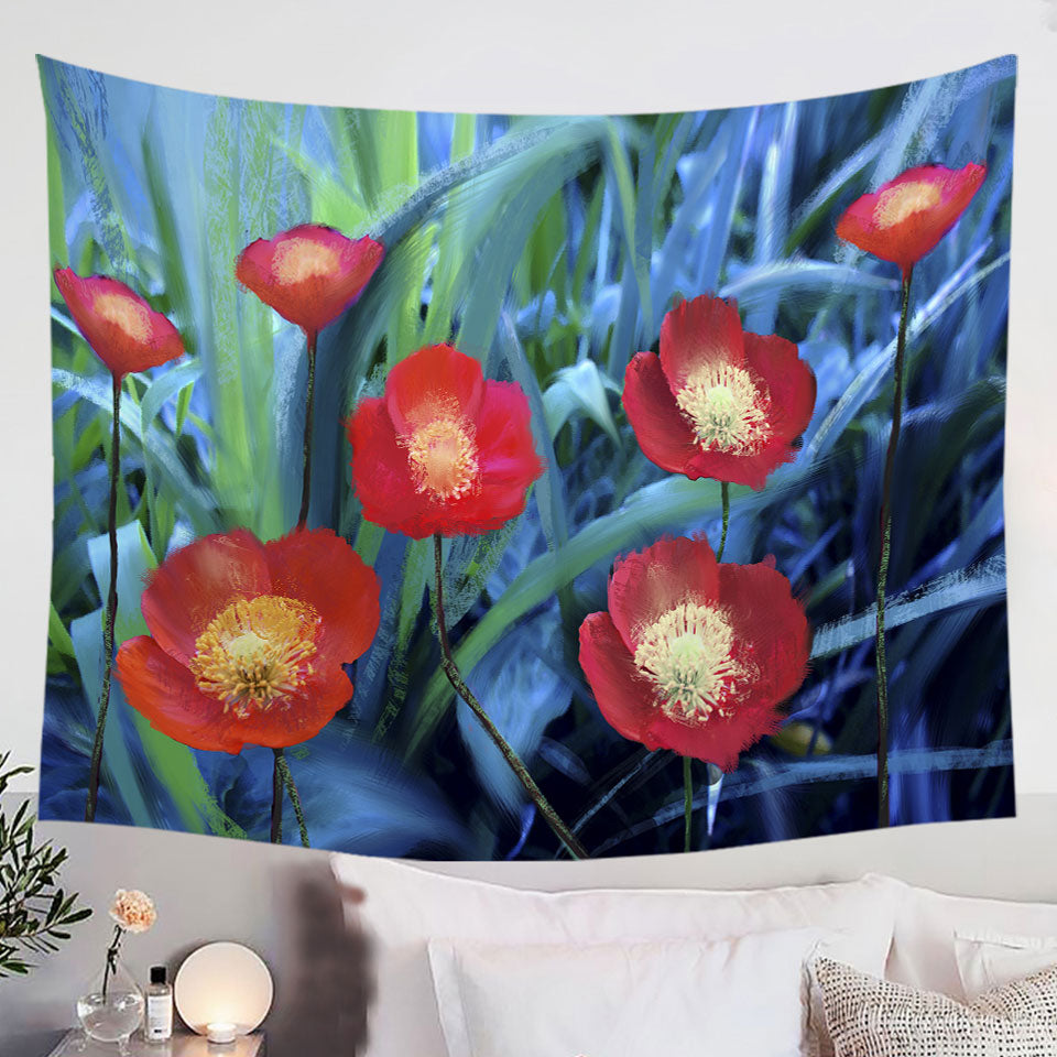 Art-Painting-Wall-Decor-Bright-Poppies-Flowers
