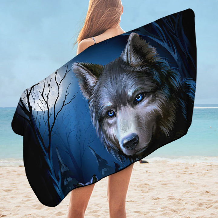 Art Painting Wolves Pool Towels for Men