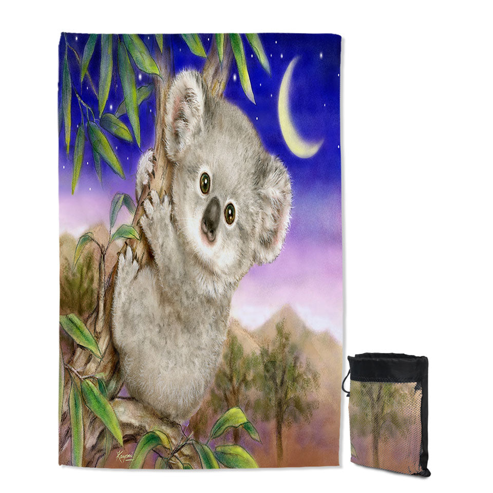 Art Painting for Kids Baby Koala Travel Beach Towel