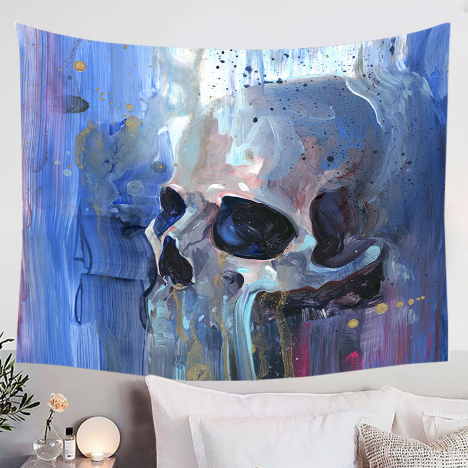 Art Painting of Human Skull Wall Decor Tapestry