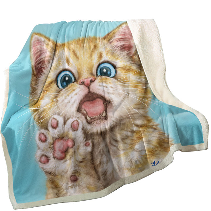 Art Sherpa Throws with Drawing Cats Beautiful Ginger Kitten