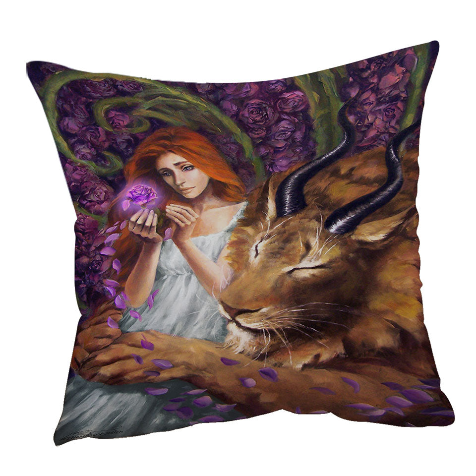 Art by Ruth Thompson Fairytale Beauty and Beast Cushion Cover