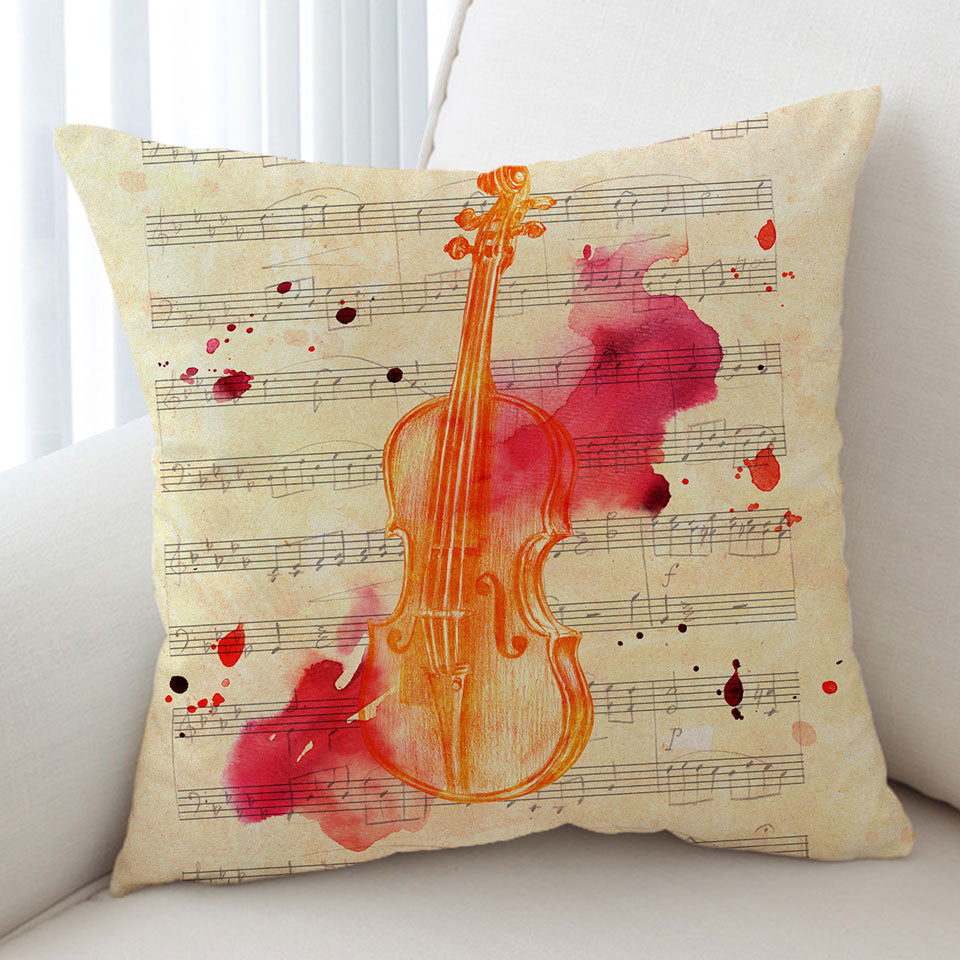 Artistic Bloody Violin Cushion
