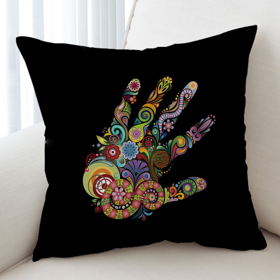 Artistic Cushion Covers Multi Colored Hand