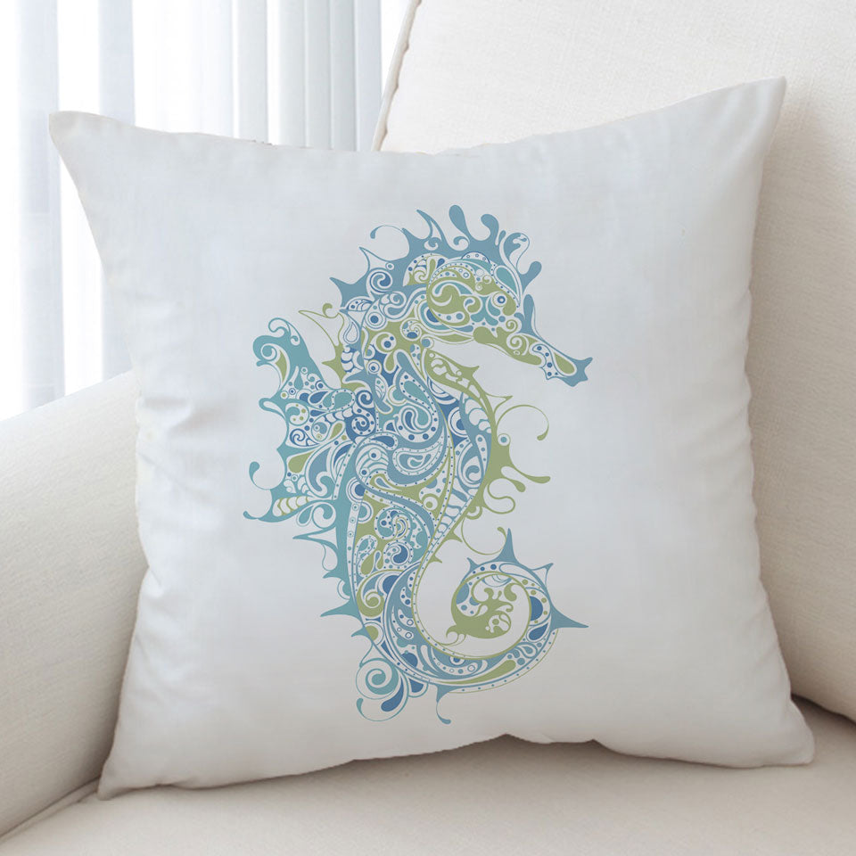 Artistic Cushion Features Seahorse