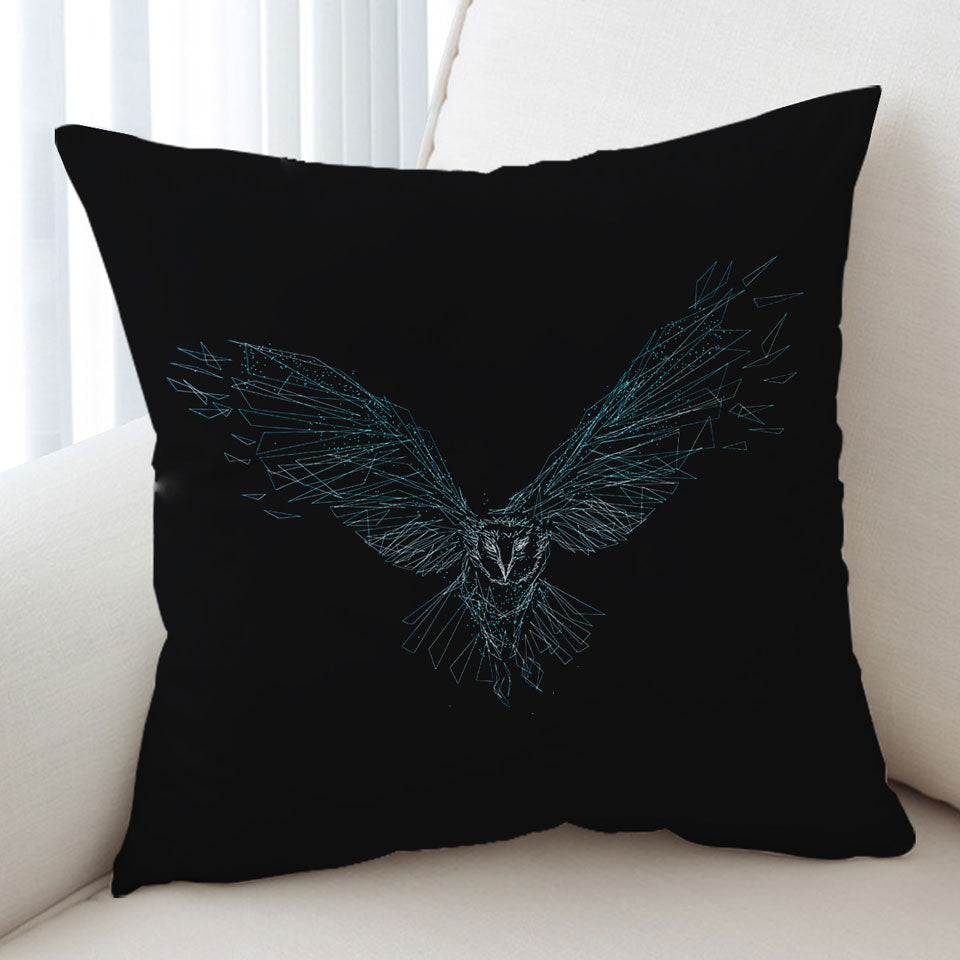 Artistic Flying Owl Cushion Cover