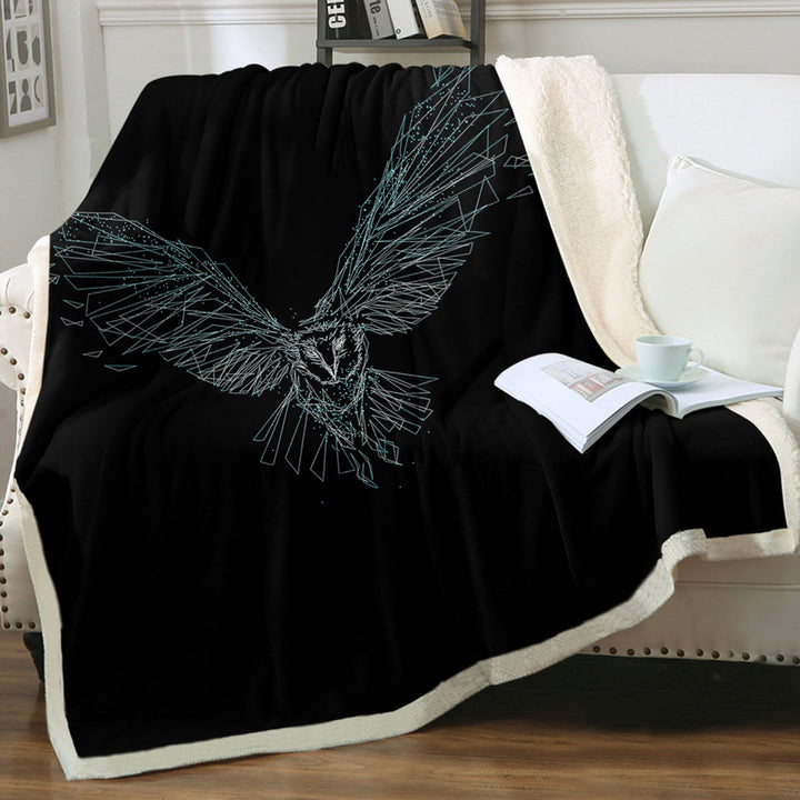 Artistic Flying Owl Throw Blanket