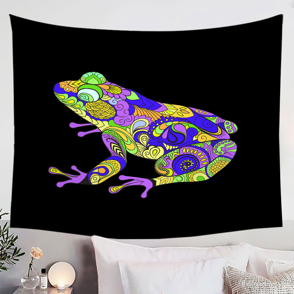 Artistic Frog Tapestry