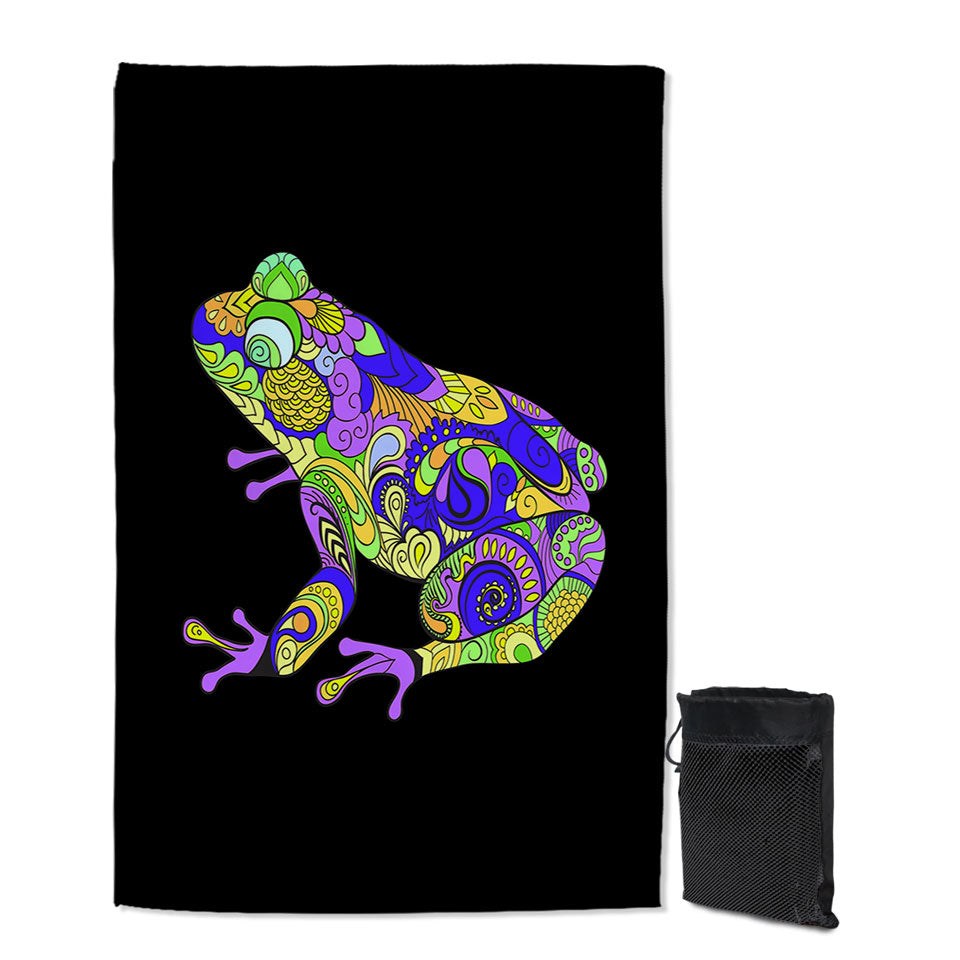 Artistic Frog Thin Beach Towel