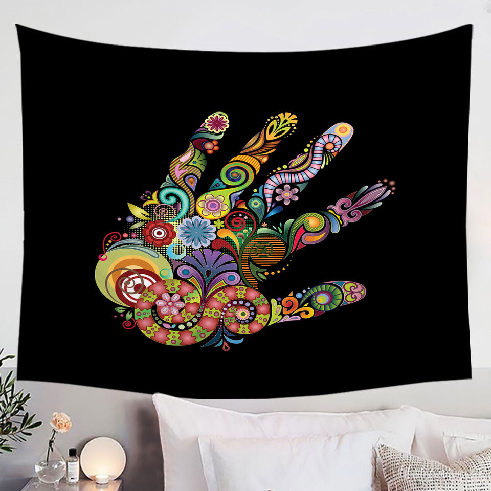 Artistic Multi Colored Hand Wall Art