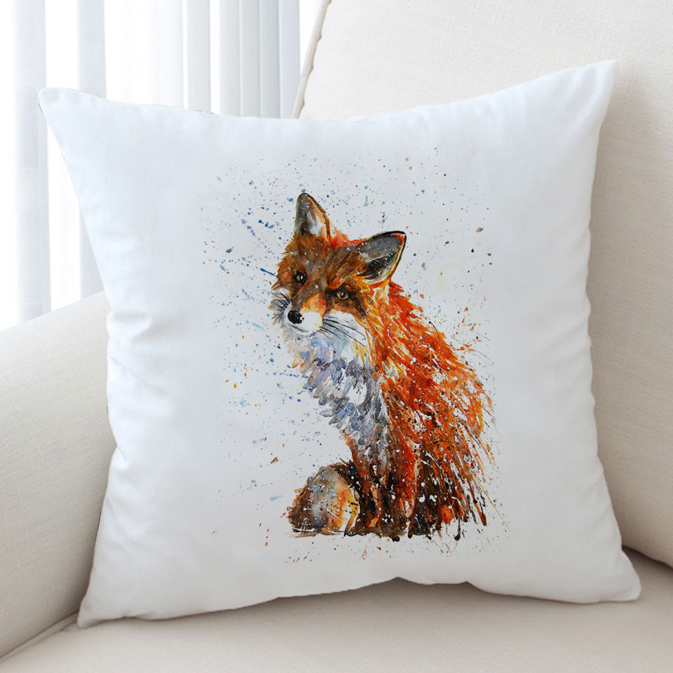 Artistic Painting Sweet Fox Sofa Pillows