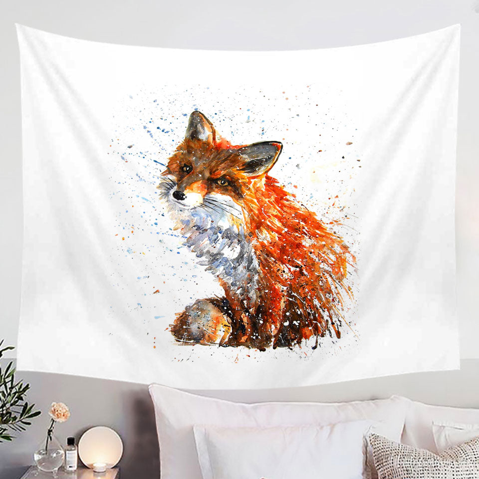Artistic Painting Sweet Fox Wall Art