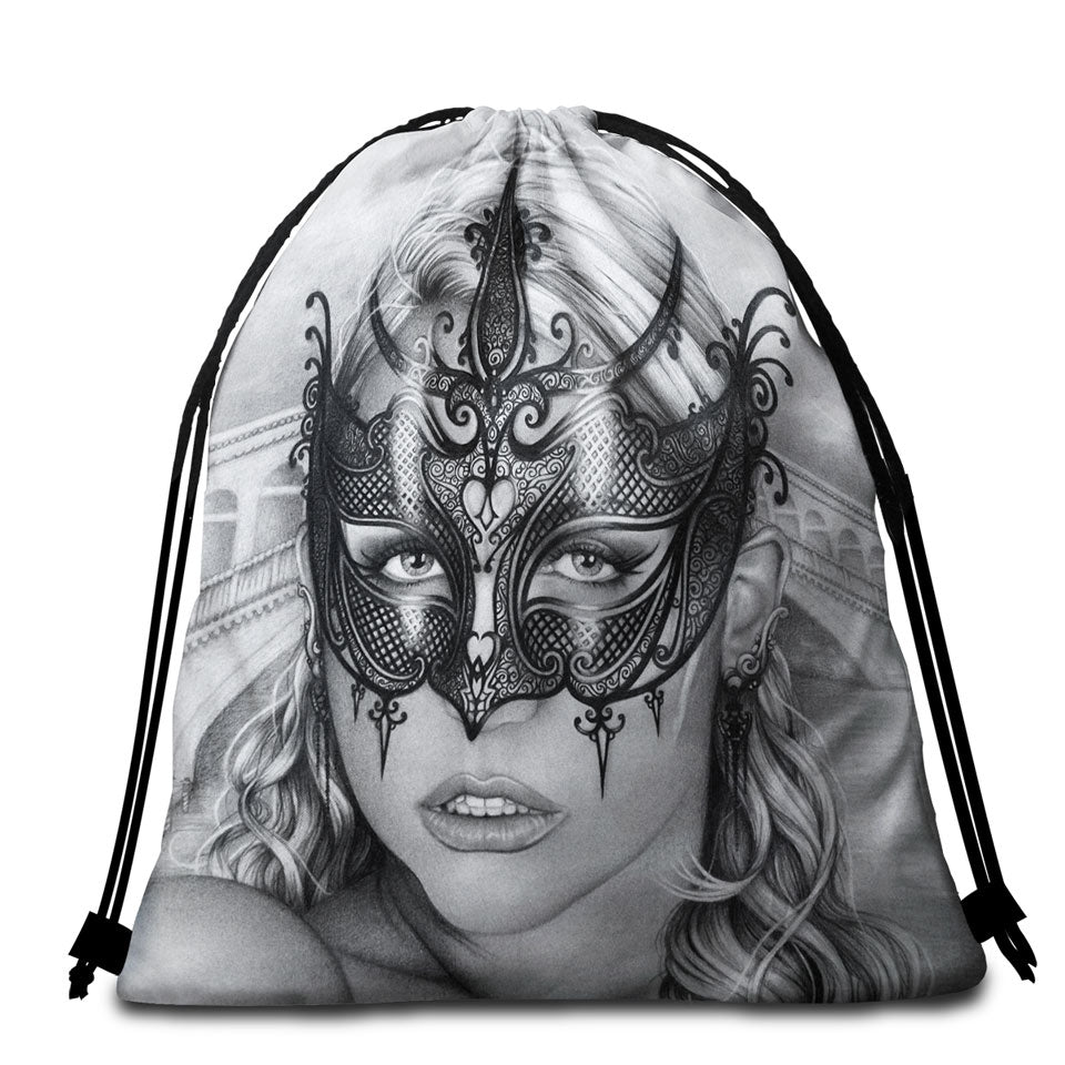 Beautiful Nature Beach Towel Bag Art Painting Russell Falls