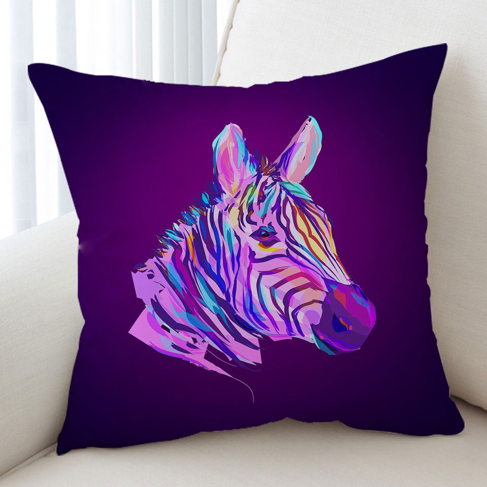 Artistic Purple Zebra Cushion Covers