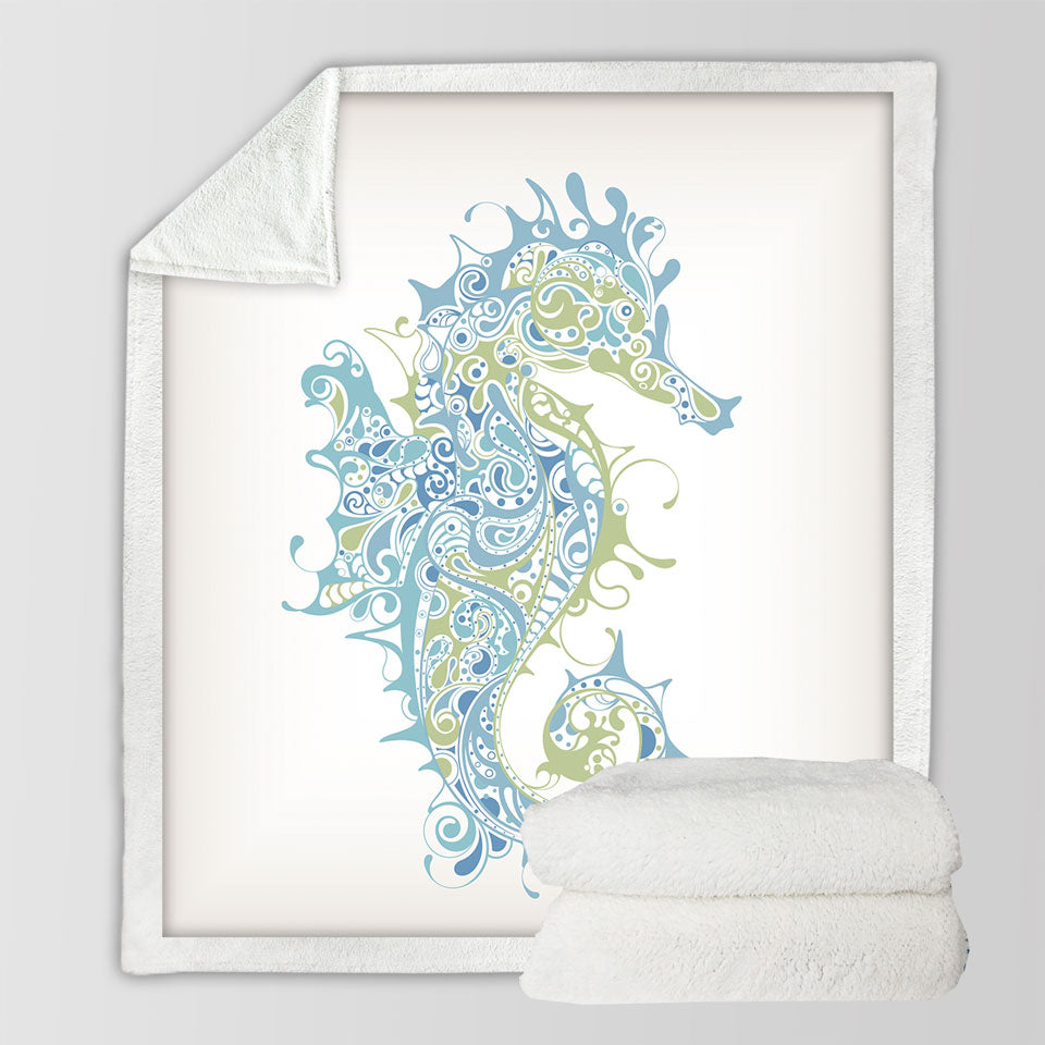 Artistic Throws Features Seahorse