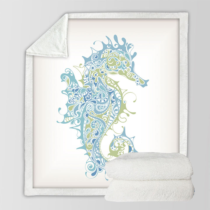 Artistic Throws Features Seahorse