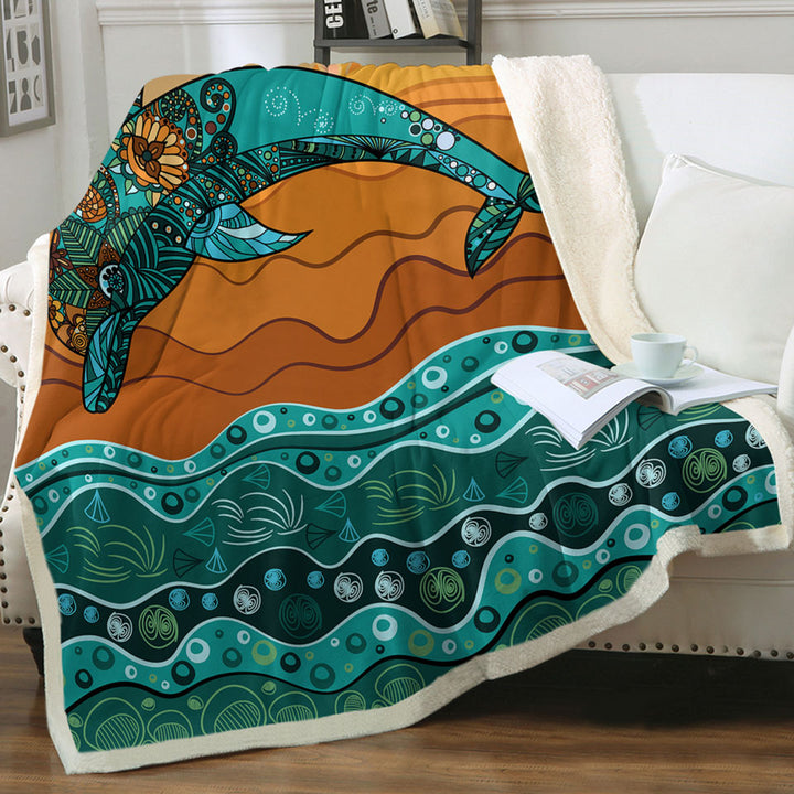 Artistic Throws Ocean and Dolphin