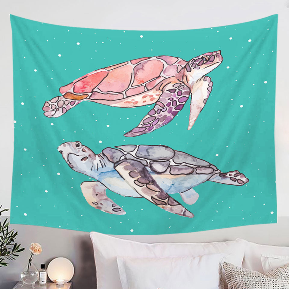 Kids Wall Decor Rainbow Whales and Clouds