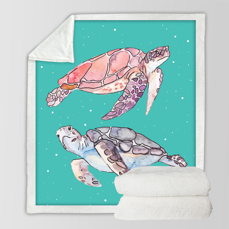 Artistic Turtle Throws
